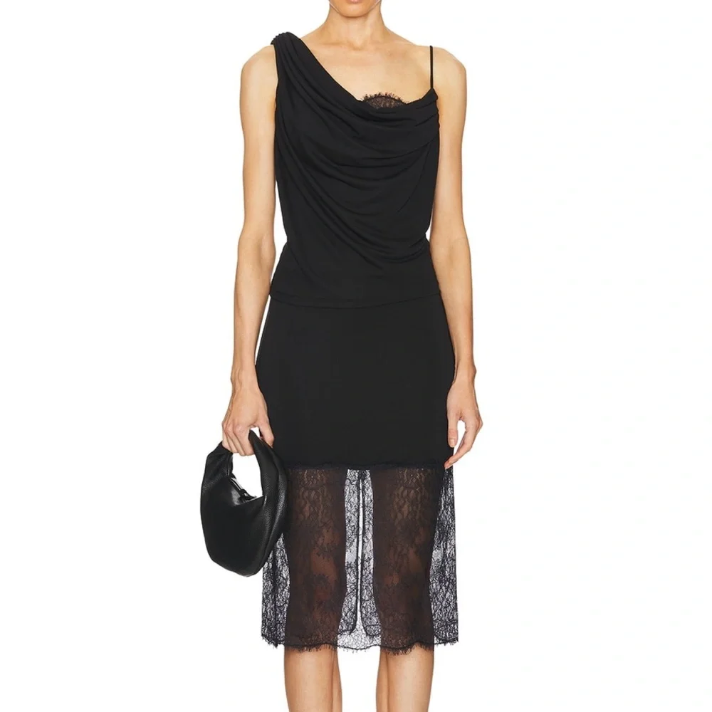 L'Academie Black Cut Out Pencil Skirt - Picture 4 of 5